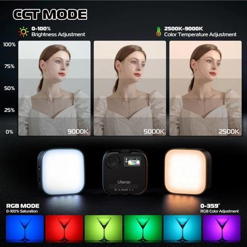 نورپردازی چند رنگ RGB توسط نور جیبی مدل AY-83