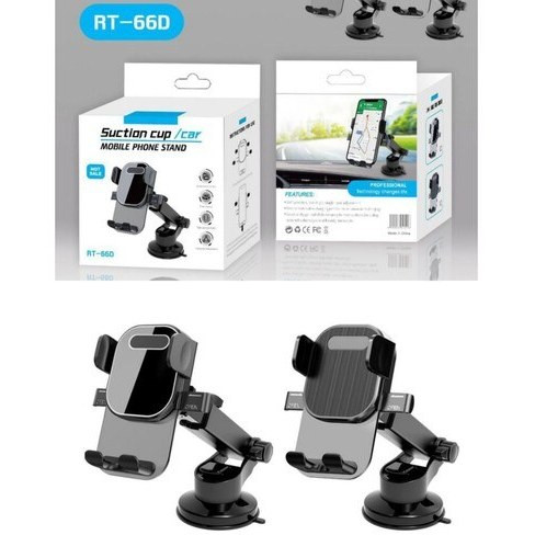 هولدر موبایل خودرو مدل RT-66D نصبشده روی شیشه ماشین