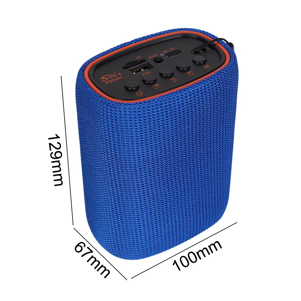 اسپیکر بلوتوثی قابل حمل ZQS-201 با طراحی جمع‌وجور و نور LED رنگی
