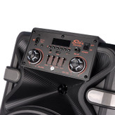 اسپیکر ZQS-۱۲۲۰۵ به همراه میکروفون، ریموت و دسته حمل در استایل جذاب