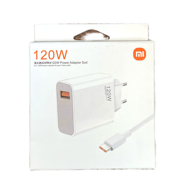 تصویر پورتها و کابل ۶ آمپر آداپتور ۱۲۰W Xiaomi اعشار