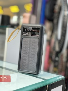 پاوربانک خورشیدی ۲۰ هزار میلیآمپر KPS مدل 002 با ۴ کابل داخلی و چراغ LED