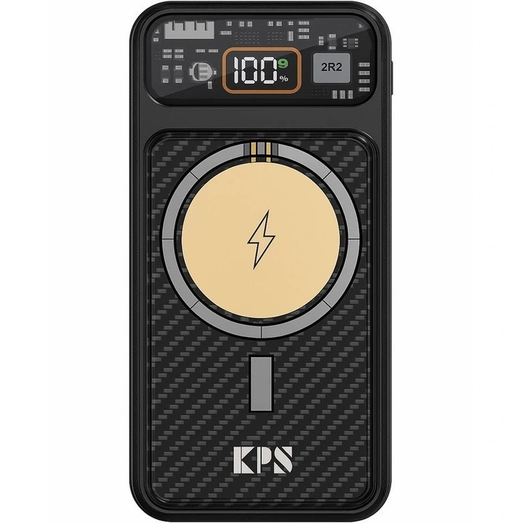 تصویر نمای نزدیک پورتهای KPG WP20S و نشانگر LED شارژ وایرلس