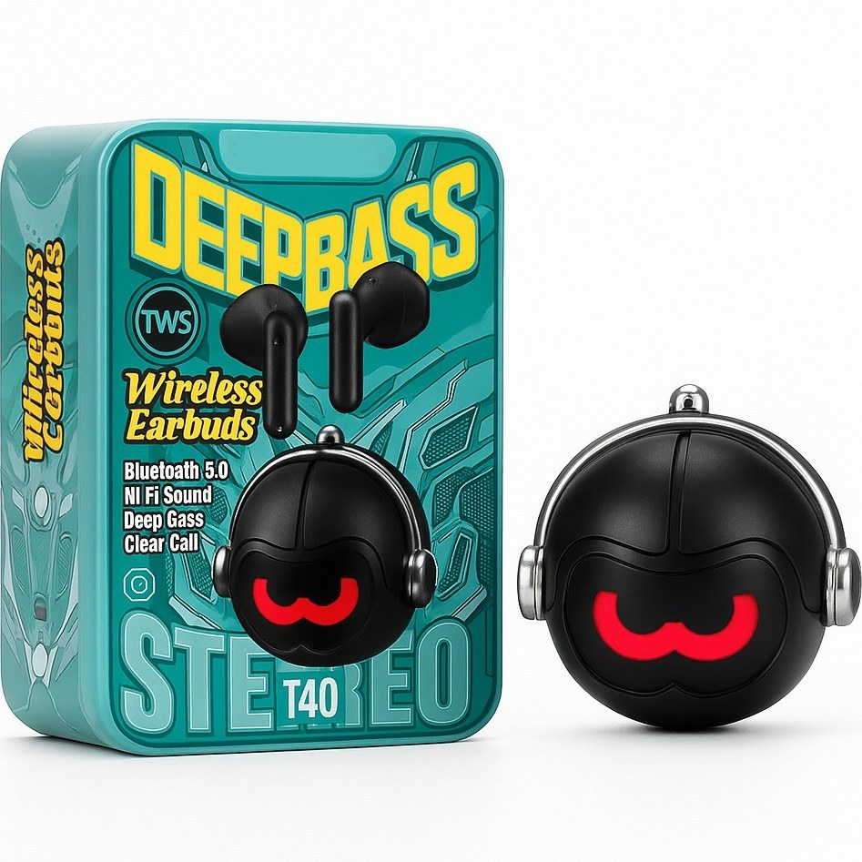 ایرپاد گیمینگ و هندزفری بلوتوثی مدل T40 باکس فانتزی فلزی