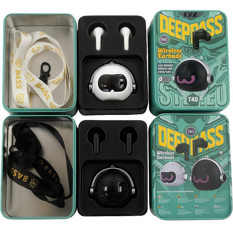 هندزفری بلوتوثی کارتونی T40 با کیس شارژ جذاب