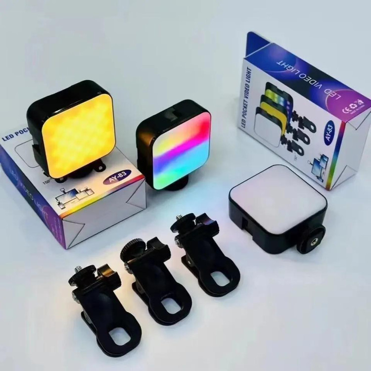 نور LED AY-83 مناسب عکاسی و تولید محتوا ویدیو لایت حرفهای