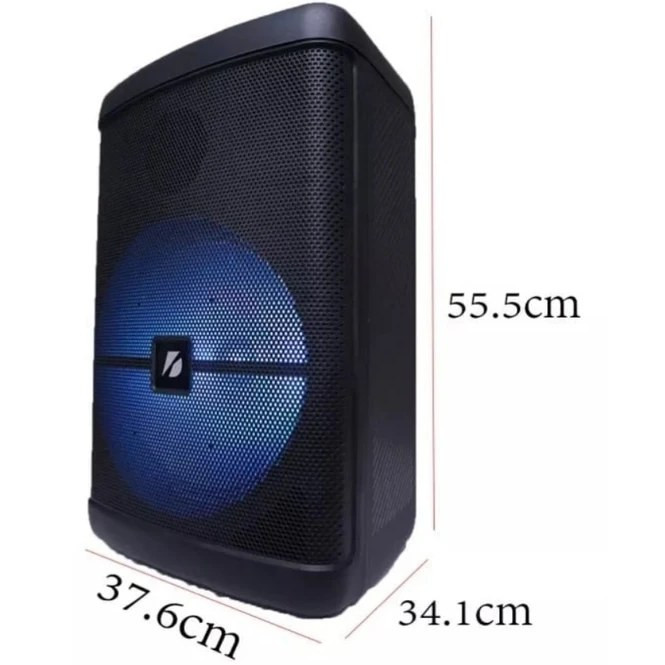 نمای جلویی اسپیکر KTS 1280 با رقص نور LED