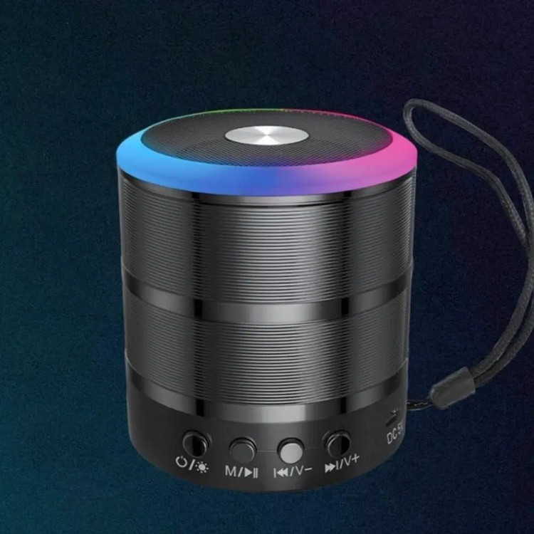 اسپیکر بلوتوثی قابل حمل مدل WS-887 RGB رقص نور دار