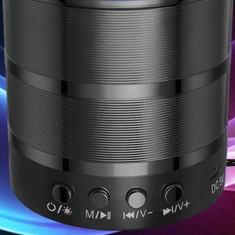اسپیکر بلوتوثی قابل حمل مدل WS-887 RGB رقص نور دار