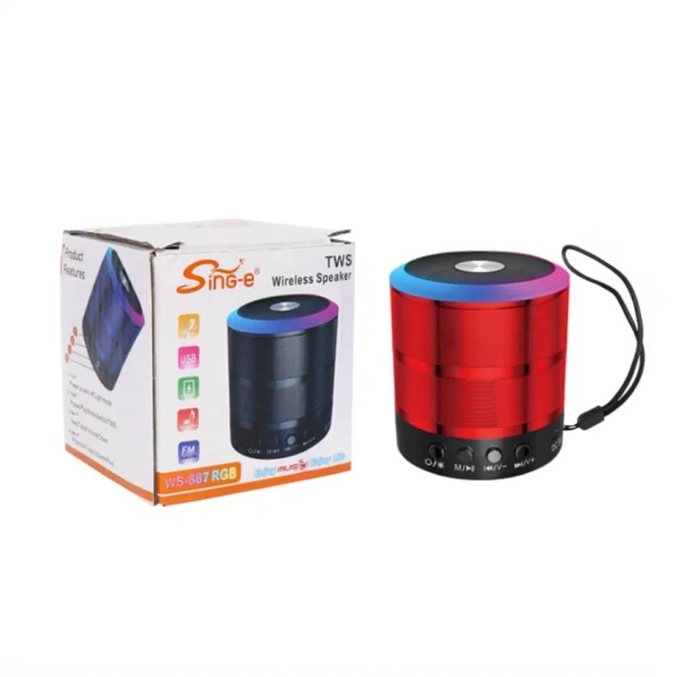 مینی اسپیکر چراغدار کوچک مدل WS-887 RGB