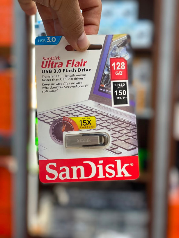 فلش مموری 128 گیگ سن دیسک Ultra Flair CZ73 سرعت USB3